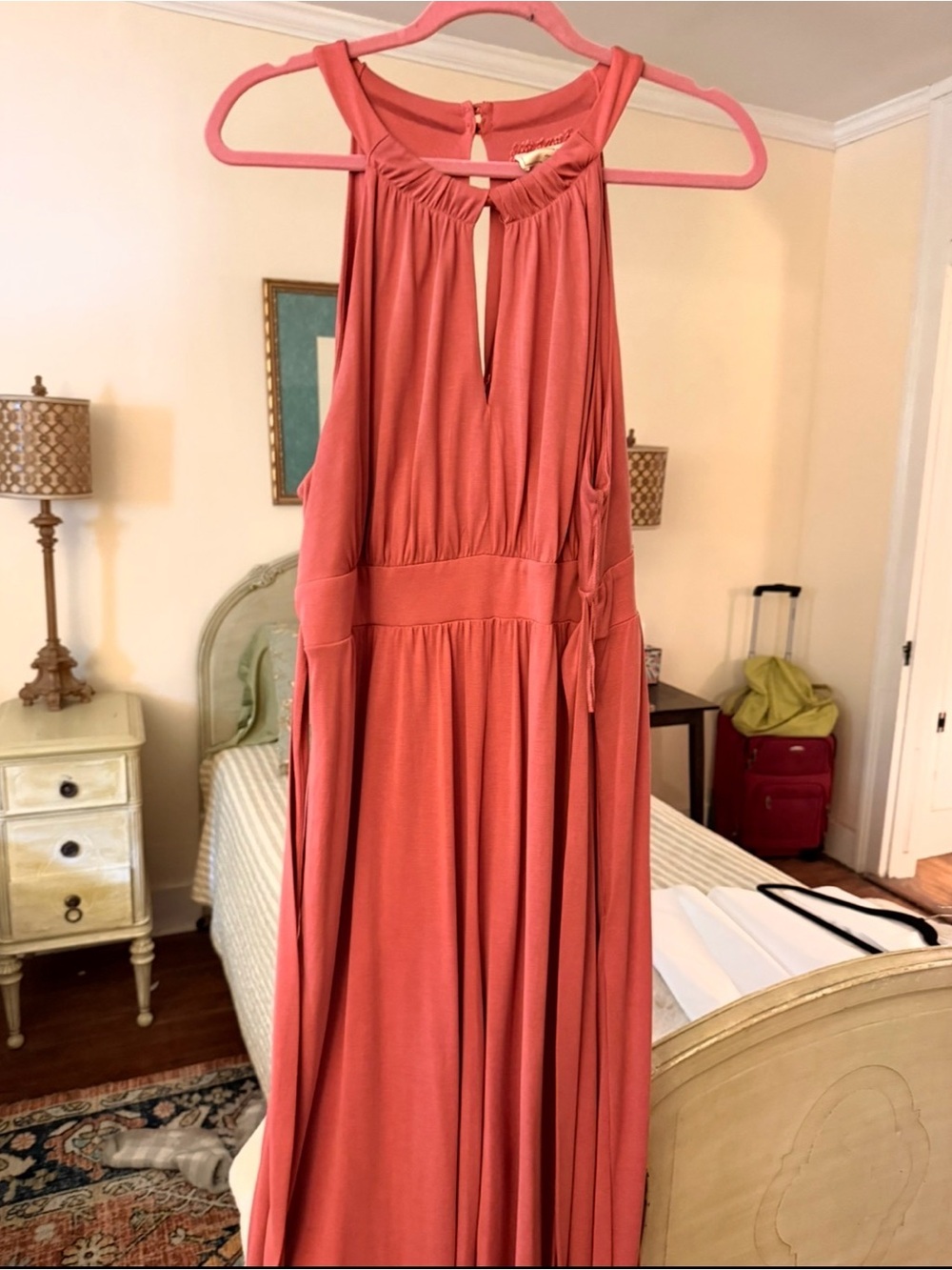 Anthropologie Moulinette Soeurs Terra Halter Jumpsuit XL Dusty Rose NWT